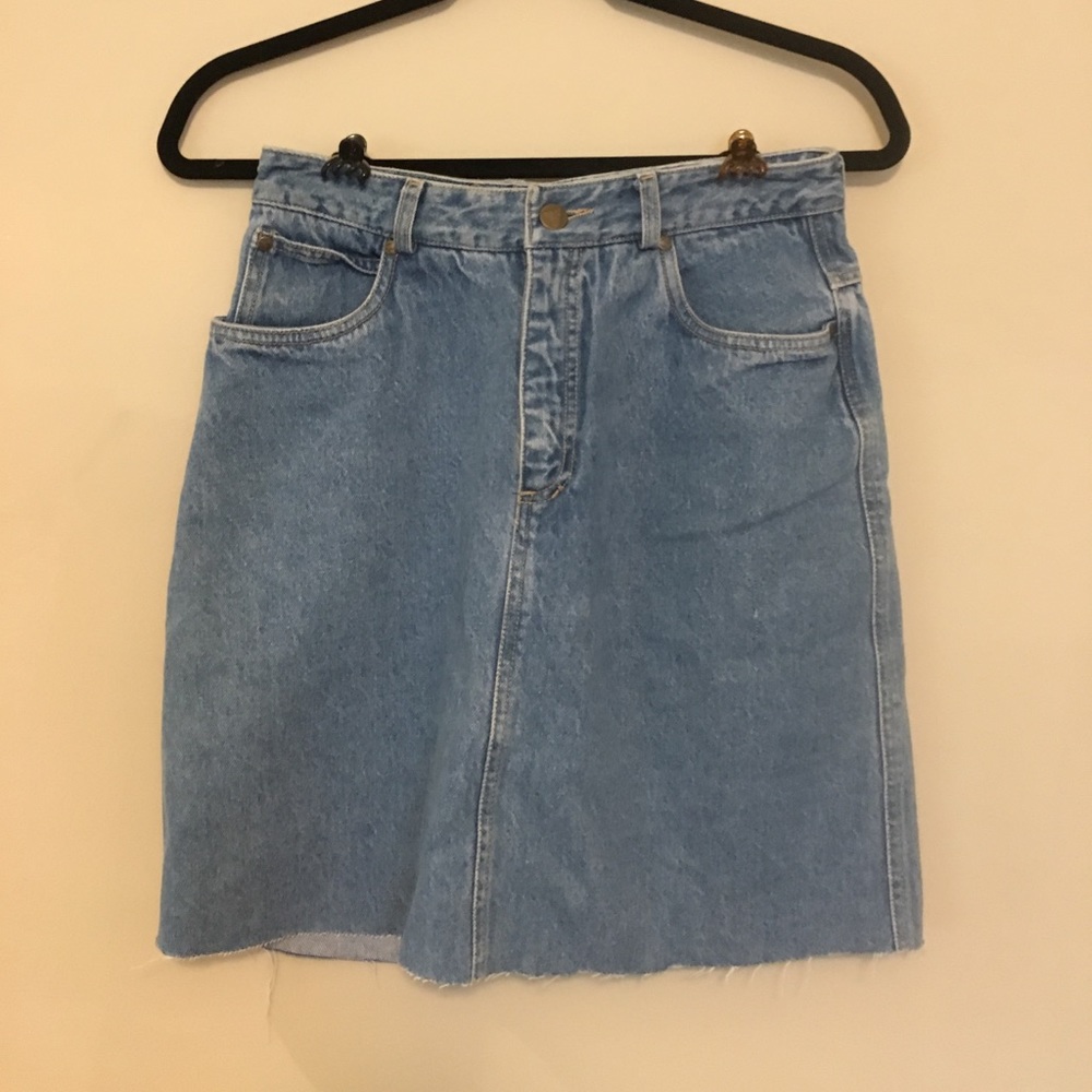 Denim Cutoff Skirt